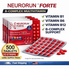 Neurorun Forte 500 Tablets Vitamin B-Complex With B 12 Supplement,Homeopathic