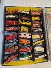 Vintage Matchbox Lensey Double Tray Case With 50 Cars & Trucks,Camper +