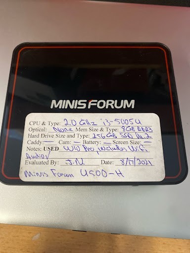 Minisforum U500-H Mini PC | Intel Core i3-5005U 2.0GHz | 8GB RAM