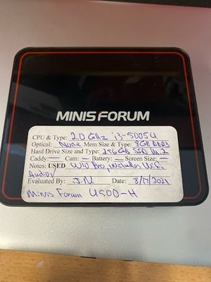 Minisforum U500-H Mini PC | Intel Core i3-5005U 2.0GHz | 8GB RAM