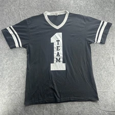 Augusta Sportswear Shirt Mens XL Black White Team 1 Goal PEAK 2014 Jersey Tee