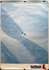 Original Vintage Poster SKIING -KOFLACH -SKI BOOTS -WINTER - ADVERTISING - 1980s