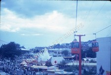 Seattle Worlds Fair Sky Ride Cable Cars Midway 1962 Vintage Film Slide