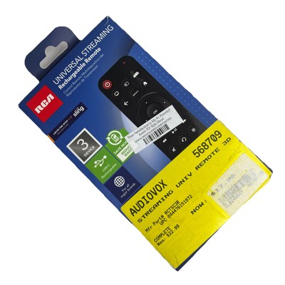 RCA Universal Rechargeable 3-Device Streaming Remote Control - New Open Box