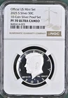 2025 S Silver Proof Kennedy 50¢ NGC PF 70 Ultra Cameo TU