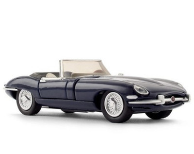 Mattel MoMA 1963 Jaguar E-Type Roadster 1:64 Blue Diecast w/ Case
