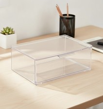 Clear Stackable Storage Drawers, Large, BPA-Free, Built-In Handles, Plastic