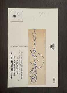 Tris Speaker Signed HOF Plaque Postcard Yellow JSA Authentic Full Letter SCARCE