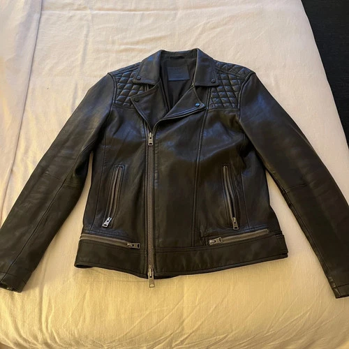 AllSaints Conroy Leather Biker Jacket (Size Men's Medium) - product listing photo