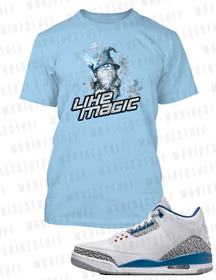 Mens Wizard Like Magic Graphic Sneaker Tee Shirt To Match Air J3 Wizard Shoe 