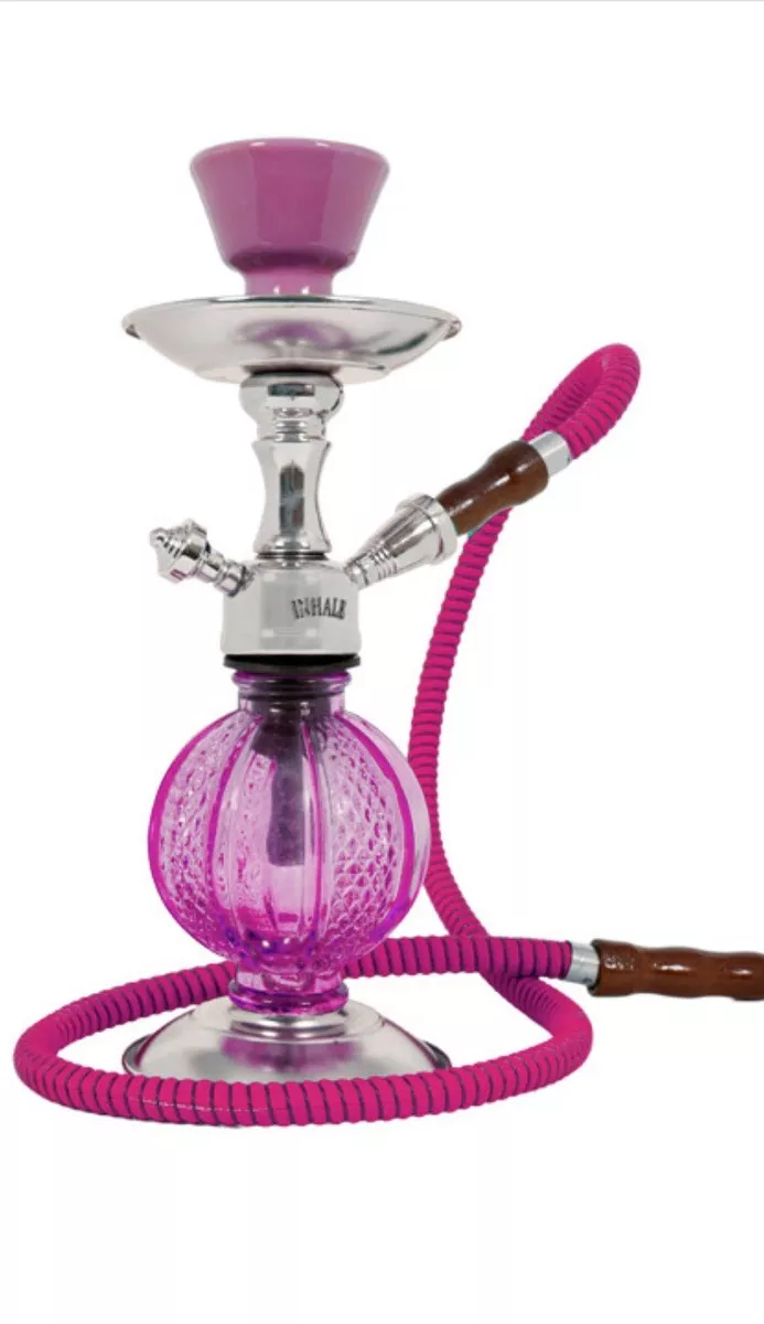 11 Inch Inhale®️ Mini Pumpkin Small Hookah With A Glass Vase In A Box(PINK)
