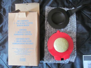 Stuffed Burger Maker * Box N' Grill Stuffed Burger Maker Kit *NIB