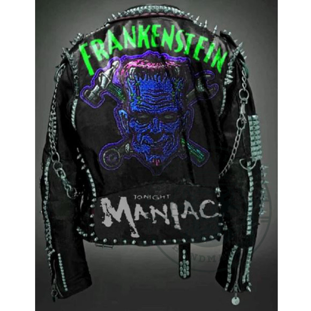 Handmade Studded Leather Jacket Frankenstein Gothic, Evil Dead