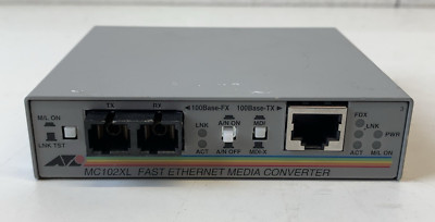 1x Allied Telesyn AT MC102XL Fast Ethernet Media Converter (LS-B2)