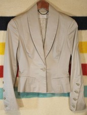 STELLA MCCARTNEY Cropped Blazer Khaki SZ 6 Made in Italy VG Cond 1500 Retail