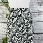 Socialite Skirt size Medium Black White Faux Snake Bias Sheer Knee A Line Modese — photo 4