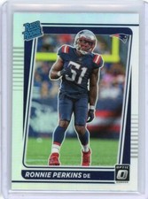 2021 Donruss Optic Ronnie Perkins Patriots Rated Rookie Silver Prizm Card #283