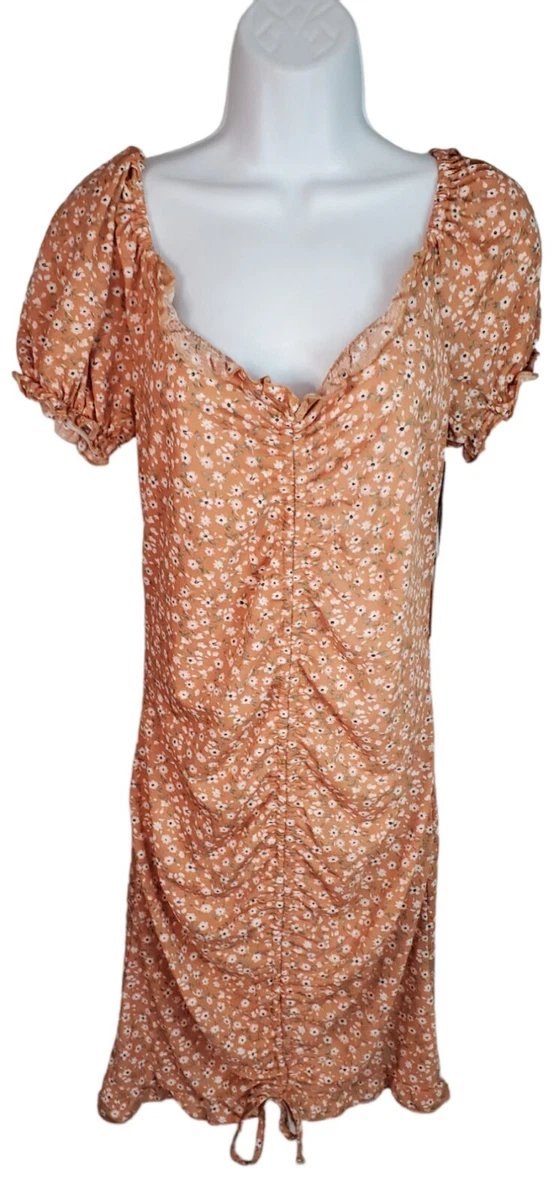 Ruched short sleeve dress cheap