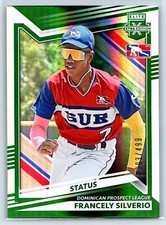 Francely Silverio 2022 Panini Elite Extra Edition Status Green SN #188 Dominican