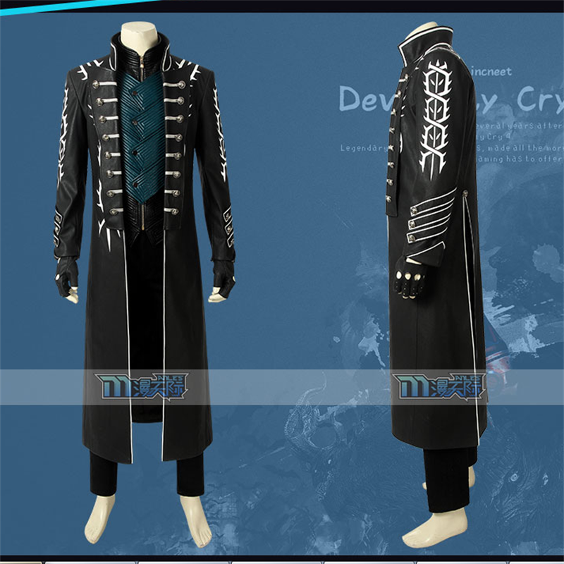  Adult Vergil DMC 5 Cosplay Jacket Men Virgil Coat