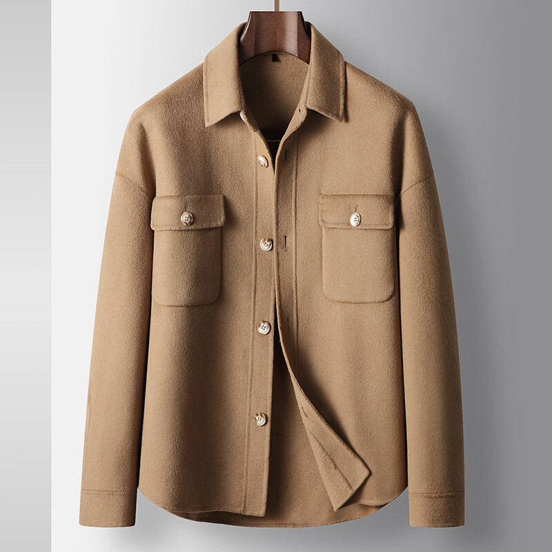 Men's Jacket 2024 Autumn Winter Double-sided Coat Woolen Men's Jacket 2024 Autumn Winter Double-sided Coat Woolen