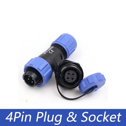 SP13 2 - 9 Pin IP68 Waterproof Inline Cable Coupler Plug Socket Connector - Picture 7 of 39