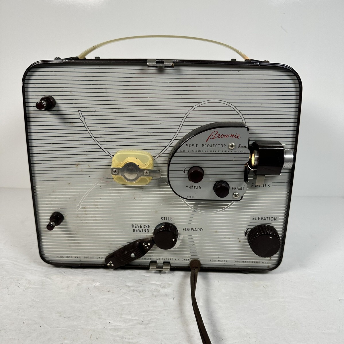 Vintage Kodak Brownie 300 8mm Film Movie Reel Projector TESTED