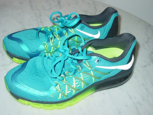 2015 Nike Air Max 2015 Blue Lacquer/Volt/Anthracite Running Shoes! Size 7.5 - Picture 4 of 12