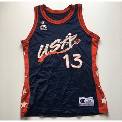 Vintage 1990s O'Neal #13 USA Olympic Basketball Champion Jersey