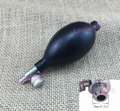 1pz Sfigmomanometro Pressione Sanguigna Nero Pompa Regolabile Gomma Bulbo Sfera