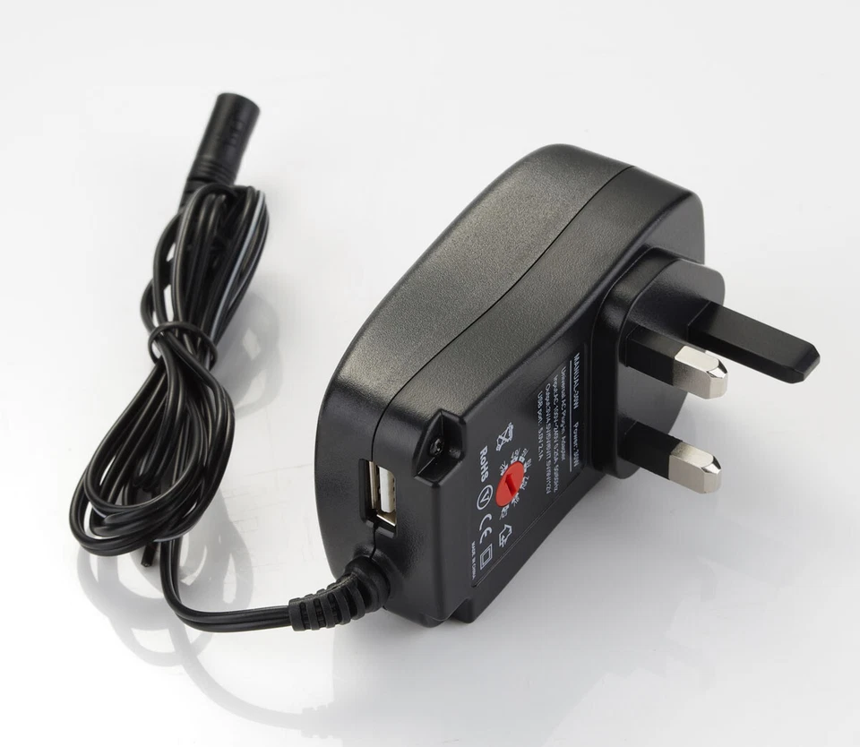 30W AC/DC Power Supply Adapter 3V 6V 9V 12V Adjustable Transformer For LED Lamp - Image 3 of 4