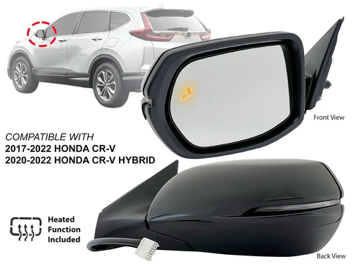 Mirror for 2017-2022 Honda CR-V Heated Signal Blind Spot Detection Driver Side