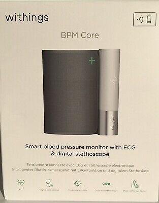Withings BPM Core Blood Pressure Monitor / Stethoscope Gray New