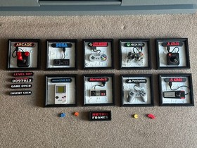 RETRO FRAMES - RETRO GAMING ART CONTROLLER WALL SHELF GAMING ROOM SETUP ARCADE