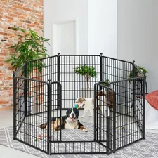 40"H Outdoor Metal Puppy Playpen Exercise Dog Pen Heavy Duty Pet Fence 8-40Panel