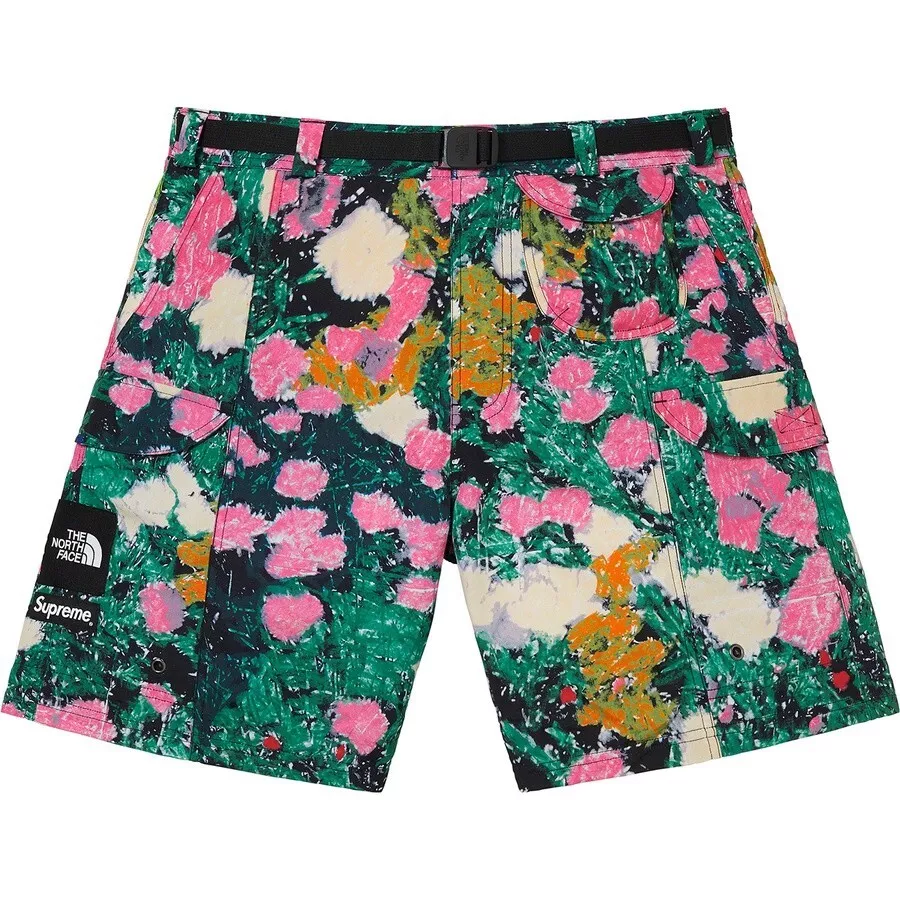 Supreme TNF Trekking ceintures fleurs courtes emballables XL