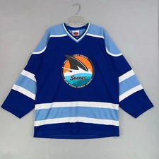 San Jose Sharks Jersey Size Large Blue K1 Sportswear High School Hockey League