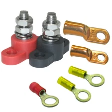 12v Positive Negative Battery insulator insulated power post junction block 3/8"