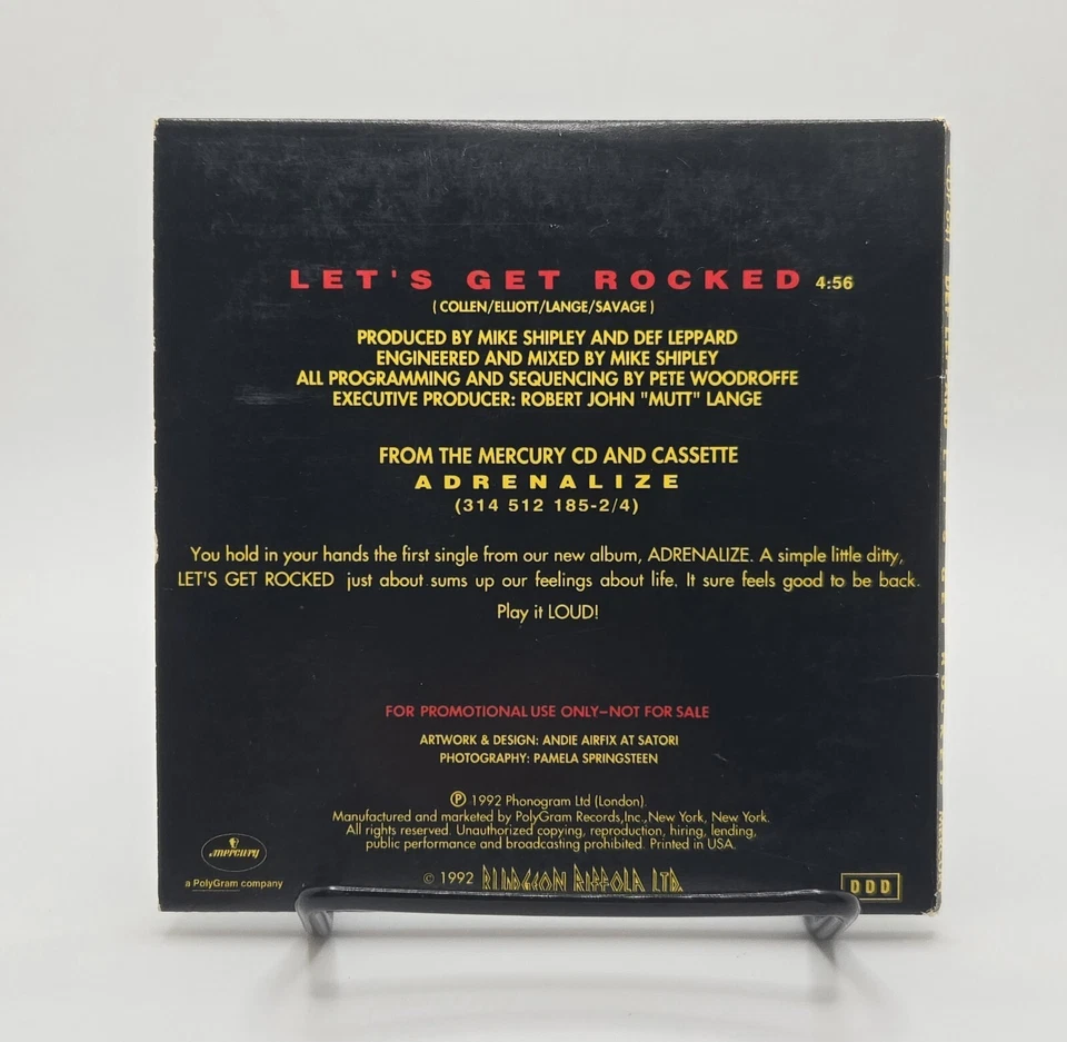 DEF LEPPARD Let’s Get Rocked GREAT BAND PIC USA 1992 PROMO DJ CD single CDP641 Foto 2 de 3
