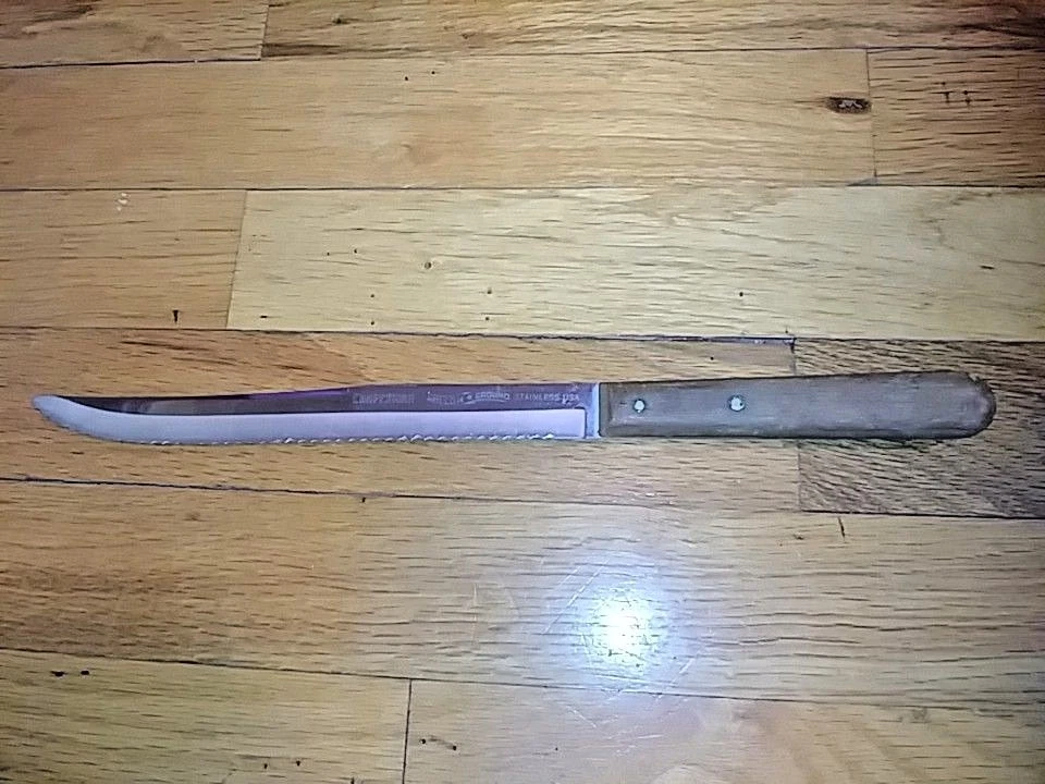 Vintage 8" Blade Craftsman Hollow, Ground Stainless USA, Wooden Handle.
Opens in a new window or tab