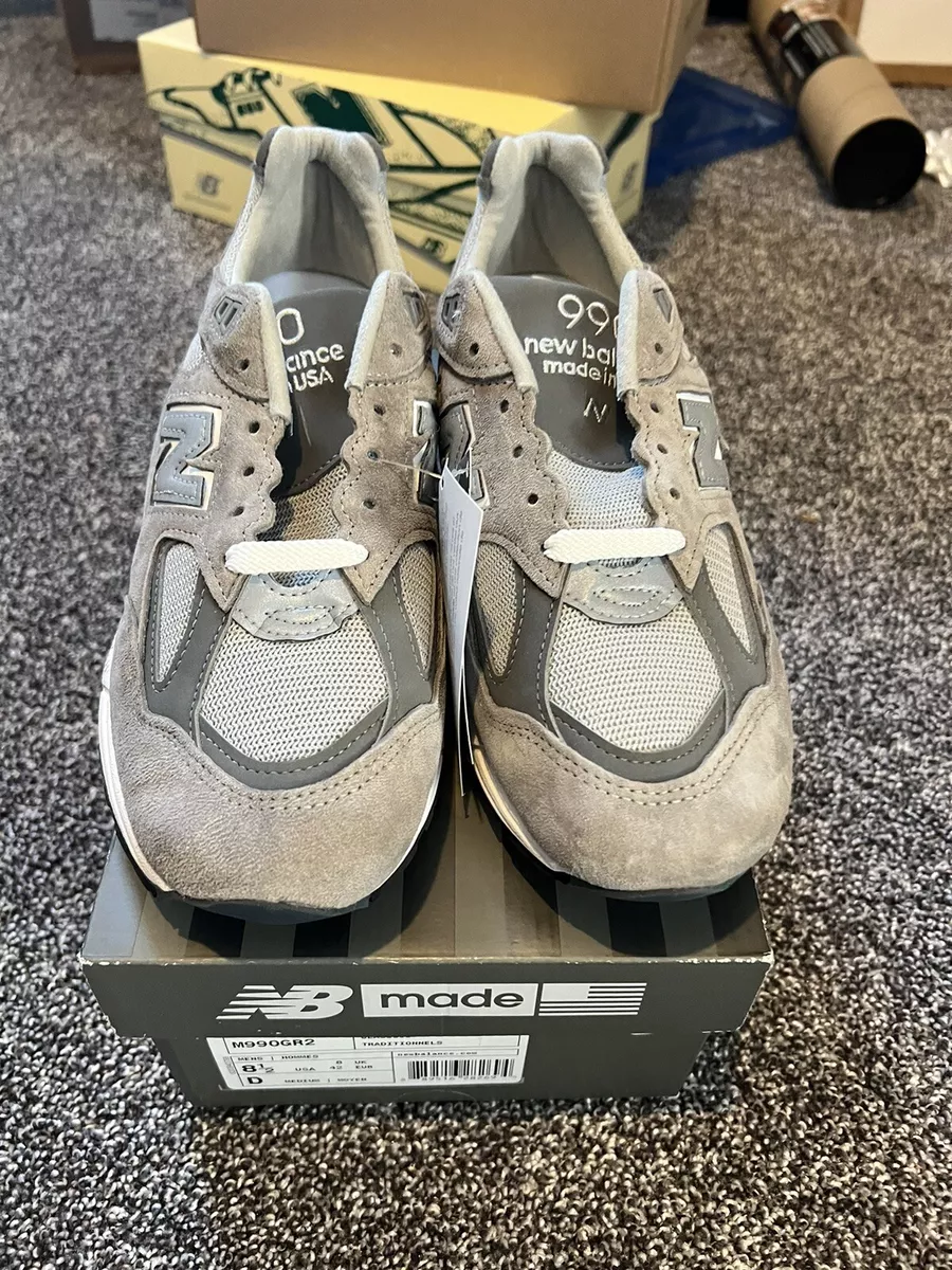 US8.5 New New Balance 990v2 M990GR2 Gray/Grey