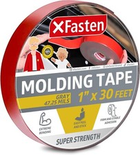 XFasten Super Strength Automotive Molding Tape, Gray, 1-Inch x 30-Foot, Doubl...