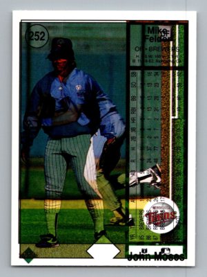 Mike Felder John Moses 1989 Upper Deck Freak Overprint Error Brewers Twins