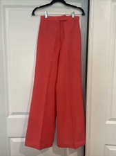 Vintage 70  s Hot Pink/Salmon Bellbottoms With Front Pockets Size XS/S