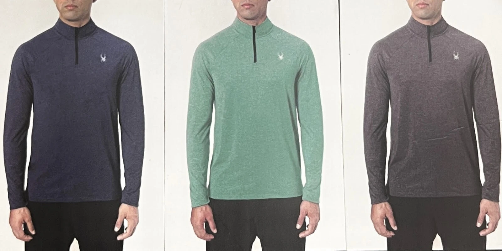 Spyder Active Men's 1/4 Zip Long Sleeve Light Weight Pullover