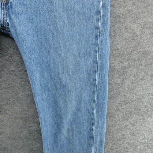 Levis Jeans Mens 35x34 (Fits 33x32) Blue 501 Straight Button Fly American Denim - Picture 9 of 24