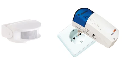 M-E Durchgangsmelder Funk Ladenglocke Funk Klingel Türgong 32 Mel. Zutrittkontrolle