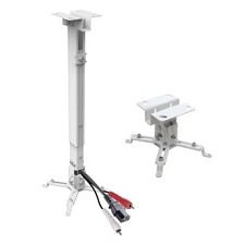 Universal Extendable Tilt DLP LCD Ceiling Projector Mount Bracket 44 lbs - White