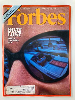 VTG Forbes Magazine November 2 1987 Boat Lust Who's Cashing In?