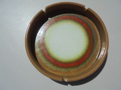 Vintage Raymor Italy Pottery Mid Century Modern MCM Lg Ashtray 9 3/8''